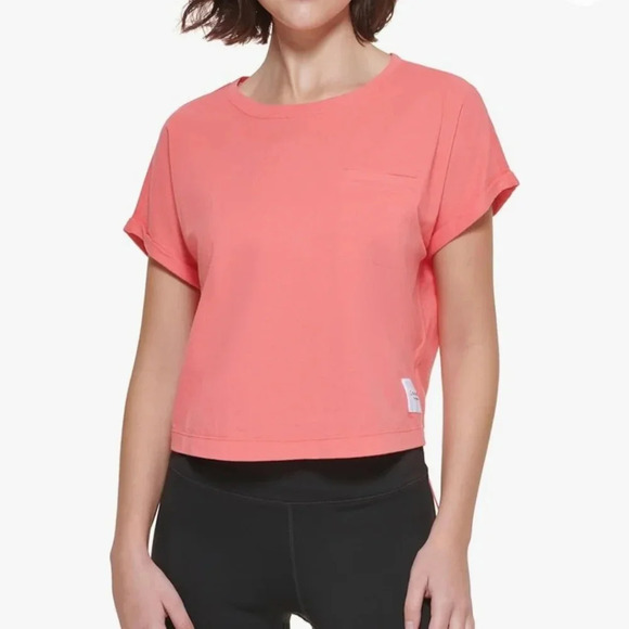 Calvin Klein Performance Bungee Hem Pocket Cotton T-Shirt Watermelon M - Picture 9 of 14